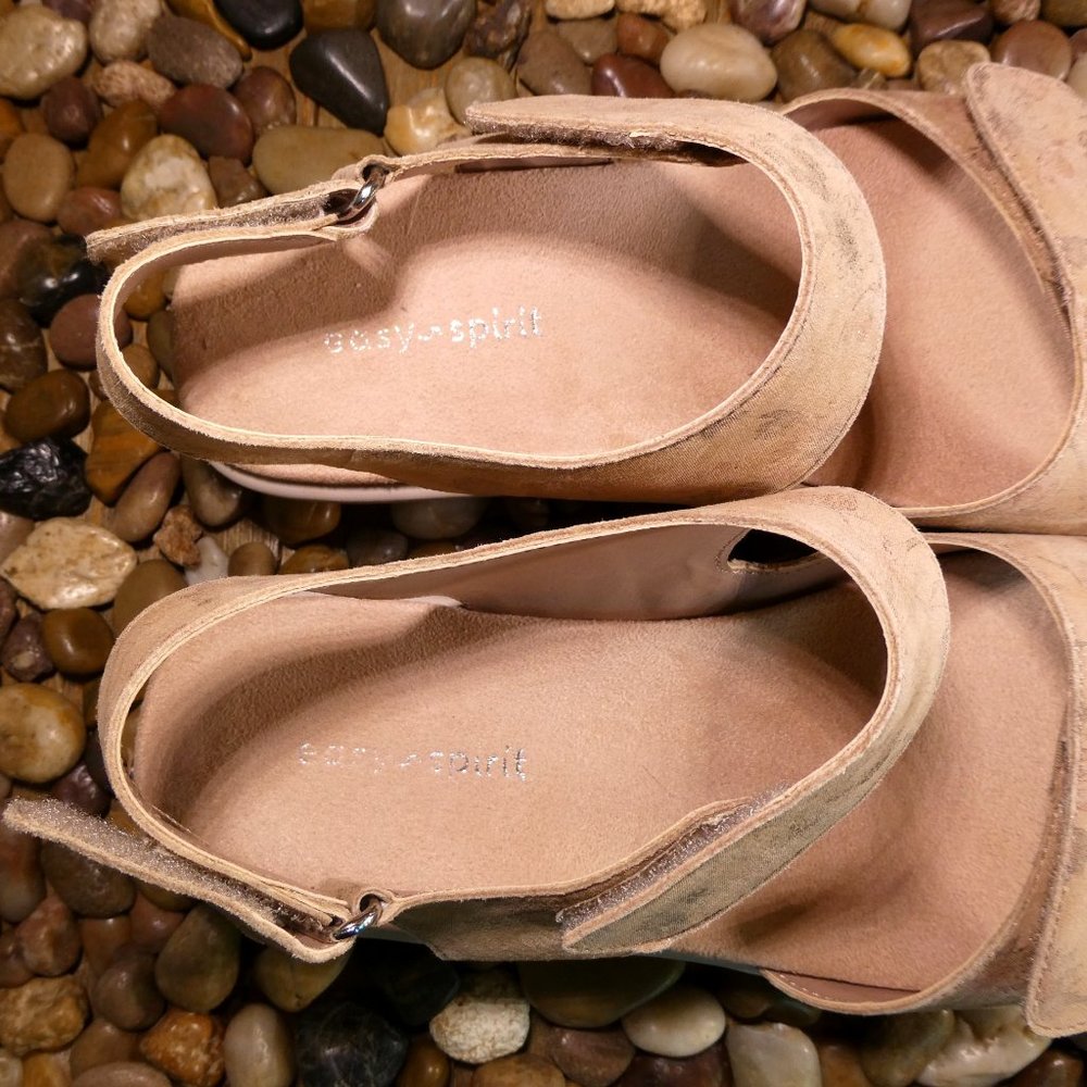 NIB!! Easy Spirit Hartwell Sandals Size 7M Brown Leather Floral Print - Picture 7 of 10